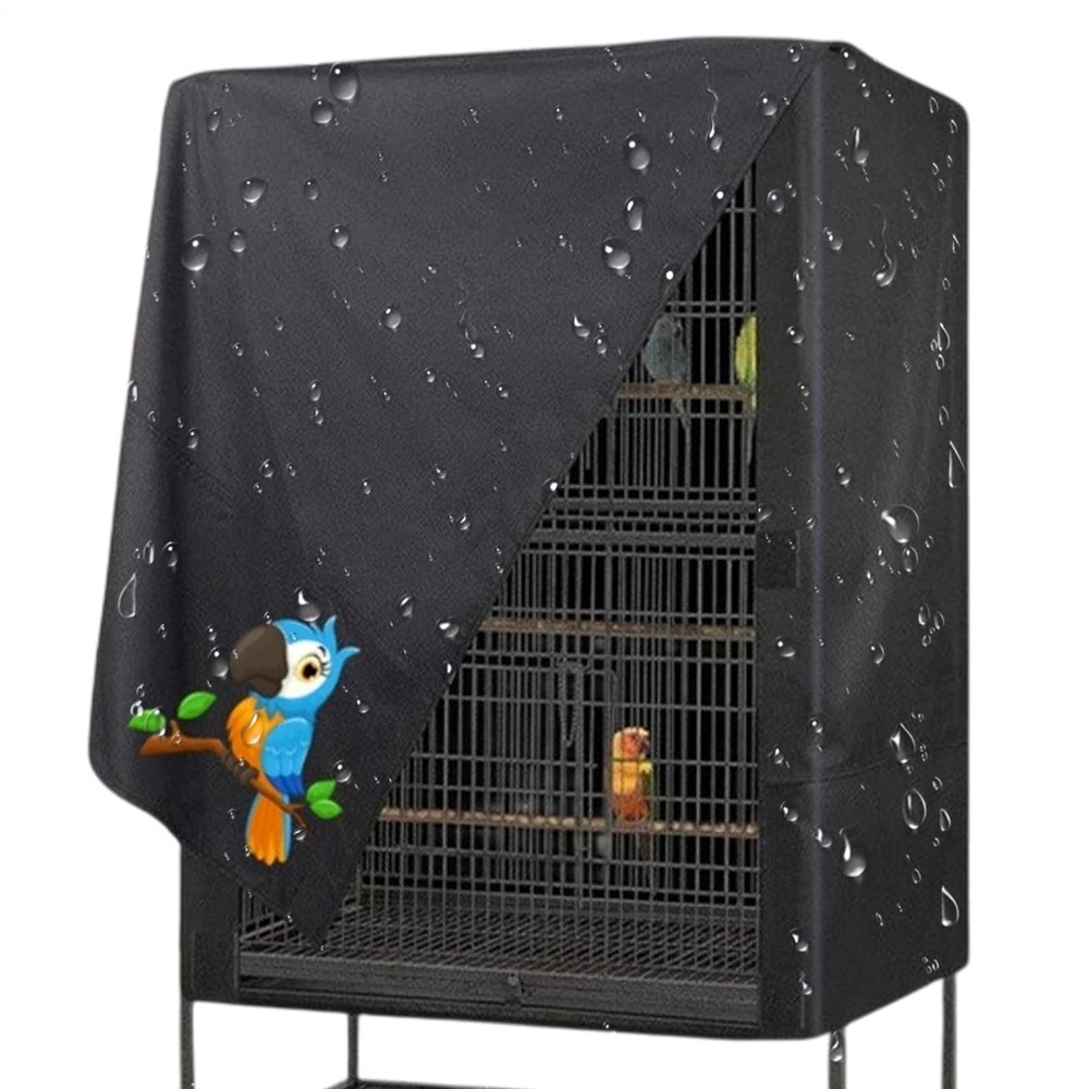 Bird Cage Cover, Waterproof, Opaque with Zipper, Nighttime Cover for Budgies, Parrots, Cockatiels and Finches