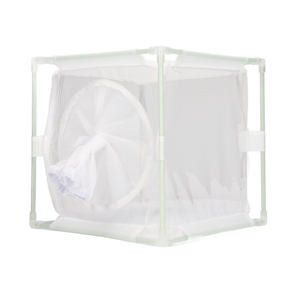 Observation Cage, Reusable Butterfly Breeding Box, 16 x 16 x 16 cm, White, Sleeve-Shaped