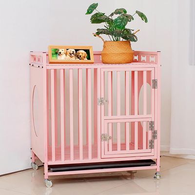 GJGHKLHL Furniture-Style Dog Crate with Wheels, End Table, Indoor Dog House, 110 cm