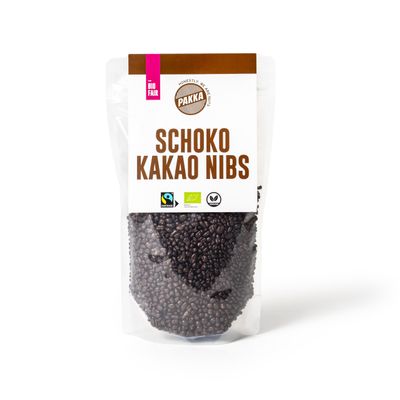 PAKKA Organic Fairtrade Chocolate-Covered Cacao Nibs, 500 g