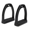 Xiuganpo Heavy-Duty Plastic Horse Stirrups, Black, Non-Slip Pads, 2 pcs (L) view 1