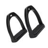 Xiuganpo Heavy-Duty Plastic Horse Stirrups, Black, Non-Slip Pads, 2 pcs (L) view 2