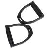 Xiuganpo Heavy-Duty Plastic Horse Stirrups, Black, Non-Slip Pads, 2 pcs (L) view 3