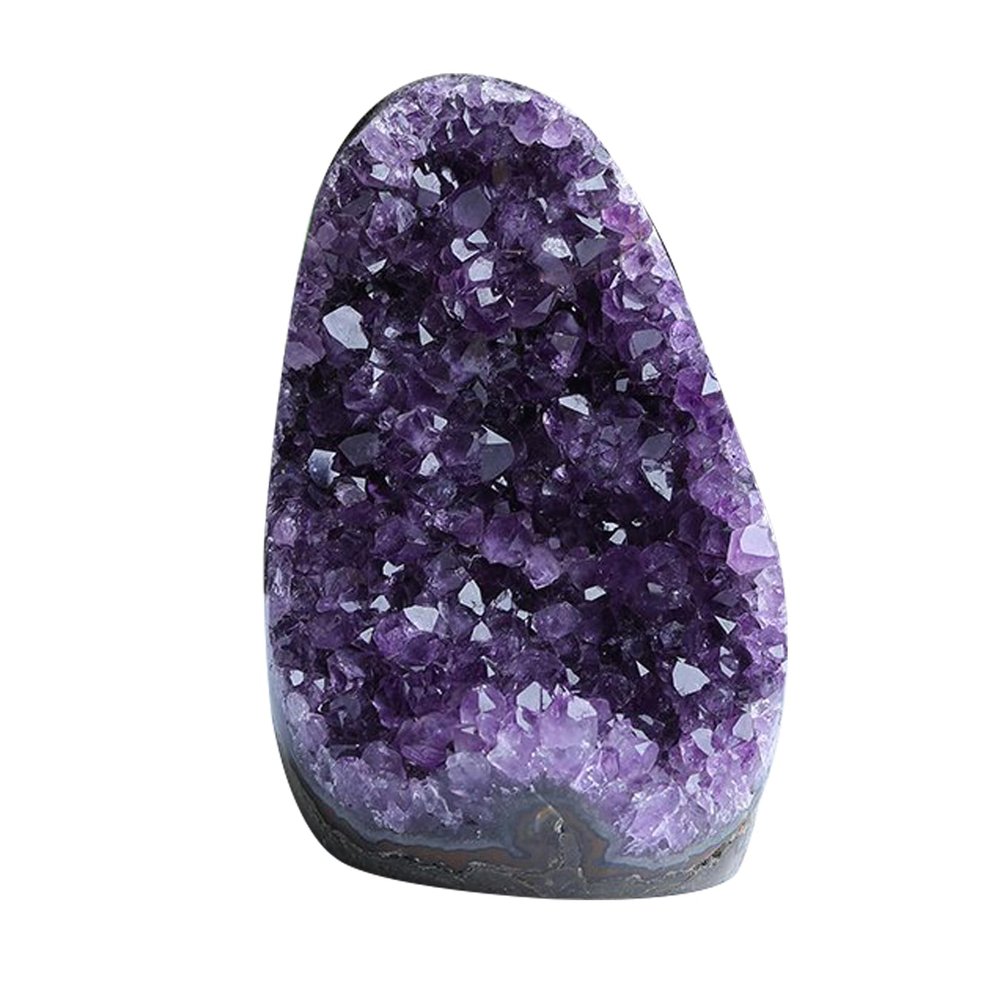 IUYIXWFP Natural Purple Amethyst Quartz Crystal Cluster, Geode, Druzy, 200–300 g