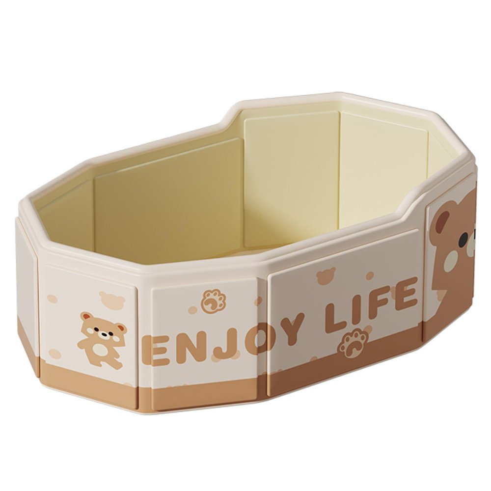Baby Bathtub, 29.5 x 17.7 in, Foldable Portable Tub with Base and Drain Plug