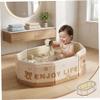 Baby Bathtub, 29.5 x 17.7 in, Foldable Portable Tub with Base and Drain Plug view 3