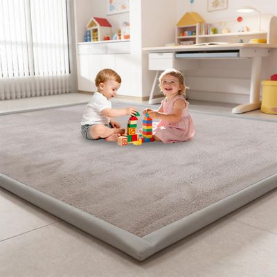 Voxirum 2.5 cm Thick Baby Play Mat, Non-Slip, Gray, 130 x 160 cm