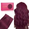 WENNALIFE Genius Invisible Weft Human Hair Extensions, 40 cm, 50 g, Light Burgundy view 1