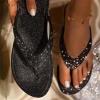 Women’s Rhinestone Flip-Flops, Non-Slip Orthopedic Beach Sandals view 2