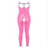 Freebily Women's Wetlook Catsuit Open Bust and Crotch Pink 3XL view 2