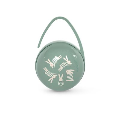 Suavinex Baby Pacifier Case, 2 Pacifiers, Green Bunnies