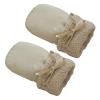 Pair of Fleece-Lined Windproof Stroller Mittens with Stylish Bows view 1