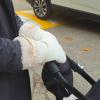 Pair of Fleece-Lined Windproof Stroller Mittens with Stylish Bows view 3