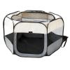 yeeplant Portable Pet Playpen, 72 cm, Foldable, with Breathable Mesh, Easy to Clean, for Small to Medium Dogs, Beige view 1