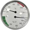 Silver-White Alloy Sauna Thermometer Hygrometer, 10.2 cm, Dual Display view 1