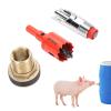 Asixxsix Automatic Stainless Steel Pig Nipple Waterer with Connector and Drill view 1