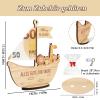 Baptism Gift for Boys and Girls with LED Lights, Wooden Sailboat Money Gift, Personalized DIY Name view 2