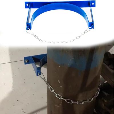 Generic Wall-Mounted Oxygen Cylinder Holder, Blue Steel with Chain, Heavy-Duty Holder for 1 Gas Cylinder (8-Pack, 35 x 20 cm)