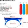 Generic Wall-Mounted Oxygen Cylinder Holder, Blue Steel with Chain, Heavy-Duty Holder for 1 Gas Cylinder (8-Pack, 35 x 20 cm) view 2