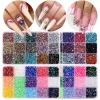 HAJHI Resin Rhinestone Bedazzler Kit, AB Multicolor, Handmade Nail Charms, DIY Glitter Stones for Bottles, Cups and Hats, with Tweezers and Pickup Pen (15-Cell, 5 mm) view 4