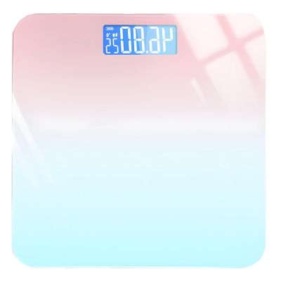 Machify Rechargeable Body Weight Scale, 26 cm, Temperature Display, Compact Rounded-Corner Design, Clear Display, Health Management