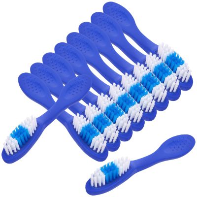 Prison Toothbrushes with Short Handles, 10-Pack, Plastic and Nylon