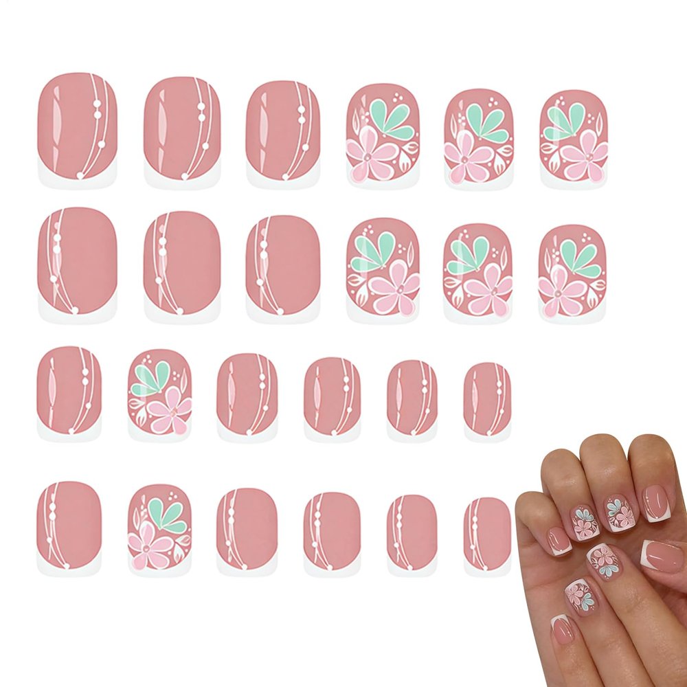 Press-On Nails for Women, 24-Piece Manicure Decoration