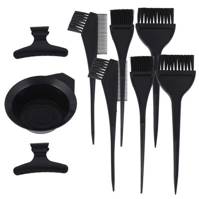 VICASKY 9-Piece Hair Dye Set with Brush, Bowl and Clips, Plastic, Easy to Clean, for Salon and Home Use