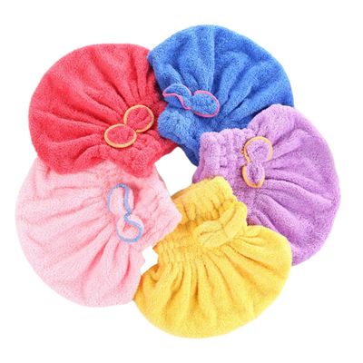 Hair Drying Caps, 5-Piece Polyester Coral Fleece Set