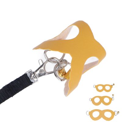 Phefop Hamster Harness and Leash Set - Adjustable Striped Nylon Vest for Small Pets (Yellow)