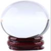 Clear Crystal Ball Asian Rare Quartz Magic Sphere with Stand Base, White, 90 mm view 1