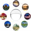 Clear Crystal Ball Asian Rare Quartz Magic Sphere with Stand Base, White, 90 mm view 2