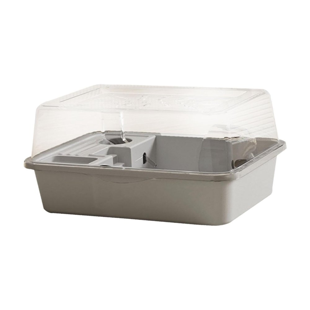 Zambuph Portable, Breathable Hamster Cage with Unique Opening Lid and Transparent Design