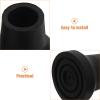 Healeved 16 mm Non-Slip Rubber Tips for Canes and Crutches, 8-Pack, Black view 3
