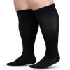 Black Fishnet Wide-Calf Compression Socks for Women and Men view 1