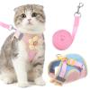 Adjustable Cat Harness with Leash - Pink view 1