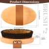 2-Pack Dry Body Brushes with Fine Copper Wires and Horsehair Bristles view 2