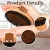 2-Pack Dry Body Brushes with Fine Copper Wires and Horsehair Bristles view 4
