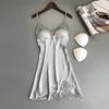 Women's Lace Babydoll Nightwear and Robe Lingerie Set view 3