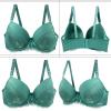 Women's Lace Shaping-Cup Bra with Adjustable Straps (Purple, 75E) view 2