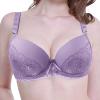 Women's Lace Shaping-Cup Bra with Adjustable Straps (Purple, 75E) view 3