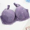 Women's Lace Shaping-Cup Bra with Adjustable Straps (Purple, 75E) view 4