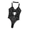 Women's Black Lace Lingerie Set with Silk Embroidery (Black, M) view 4