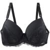 Generic Women's Sexy Lace Shaping-Cup Adjustable-Strap Large-Size Underwire Bra (Black, 85D) view 1