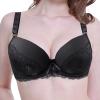 Generic Women's Sexy Lace Shaping-Cup Adjustable-Strap Large-Size Underwire Bra (Black, 85D) view 3