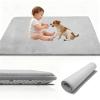Atemrdsye Baby Crawling Mat 150 x 180 cm, Silver Gray, Extra Thick view 1