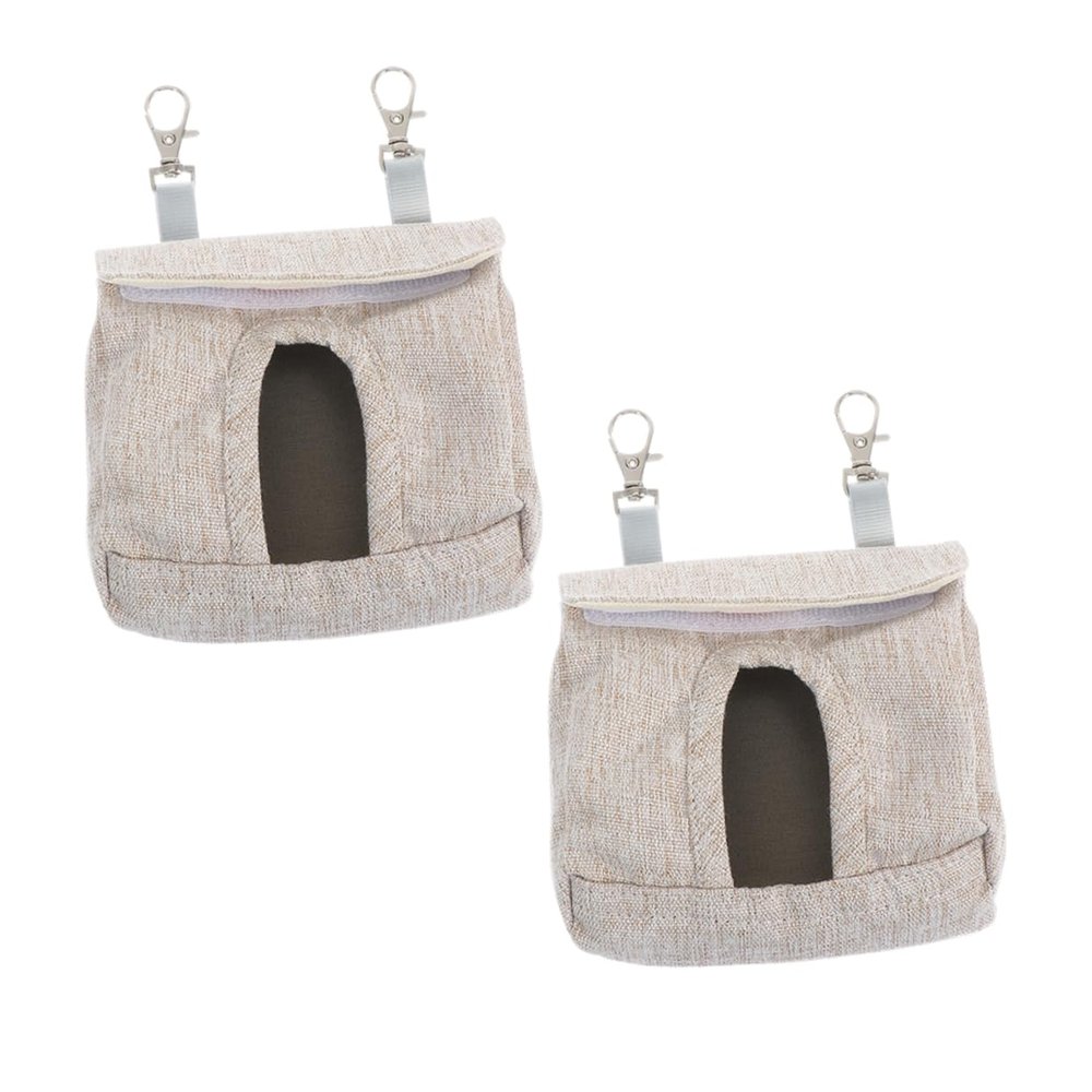 JEWEDECO Hanging Hay Bags for Home and Travel, 2-Pack, Fabric, Easy to Install and Clean, Hay Feeder for Rabbits and Guinea Pigs