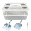 Mealworm Breeding Kit with Transparent Fine-Mesh Net and Vented Lid view 1