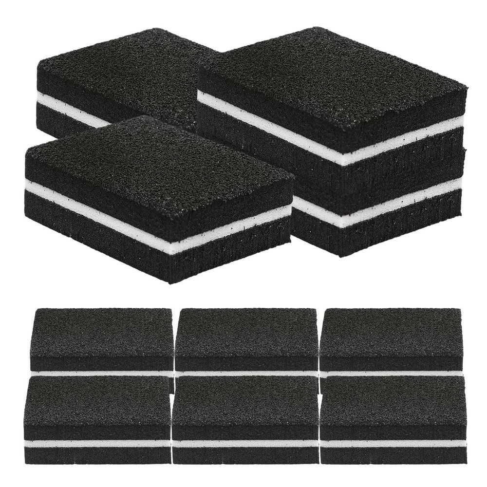 Tofficu Double-Sided Sponge Nail Buffer Block, Black