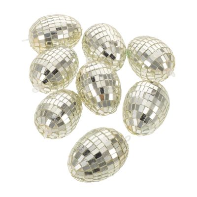 Mini Easter Egg Christmas Tree Ornaments, 8-Piece Egg Decor for Spring